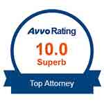 Avvo Rating 10.0 Superb Top Attorney Badge
